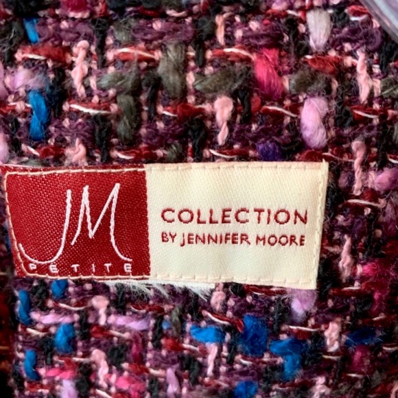 JM Collection Multicolor Boxy Tweed Jacket - Picture 6 of 6